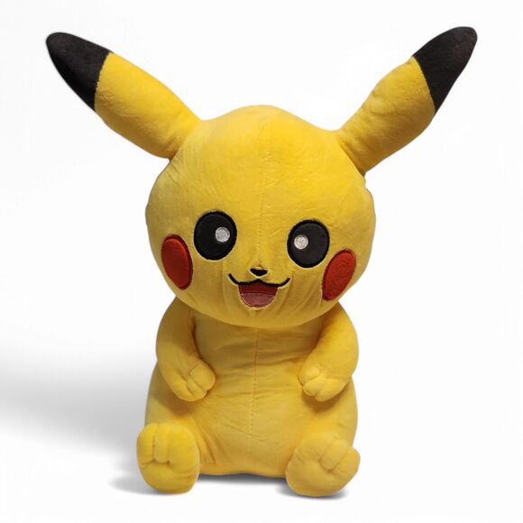 Pikachu Poké Plush, 12" Body (16" Long with Ears), Soft & Squishy Pokémon Toy - Picture 1 of 10